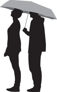 2021.3.21 Two New Yorkers Under Umbrella Silhouette 185x300